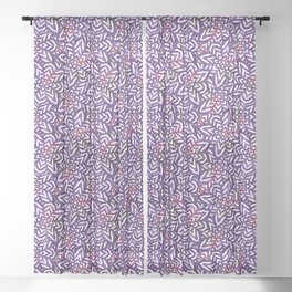 I don't need to improve - Purple and pink Sheer Curtain