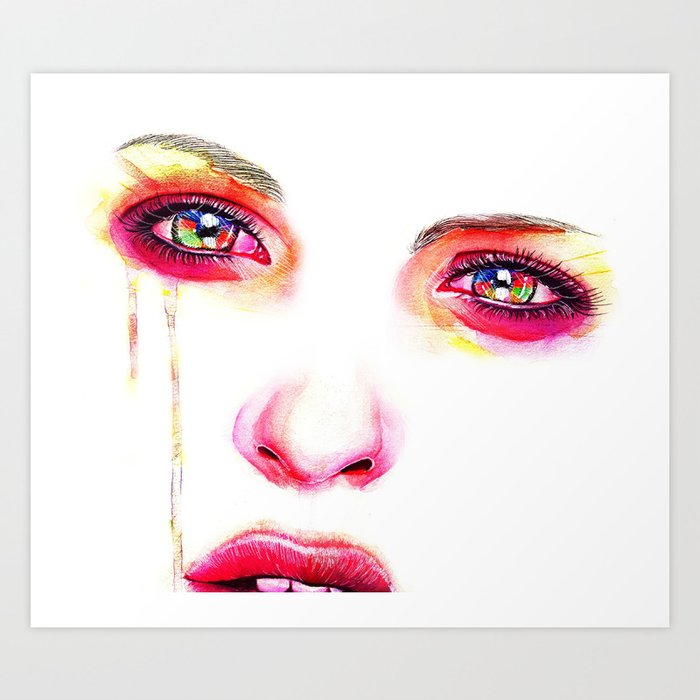 The Girl with Kaleidoscope Eyes Art Print