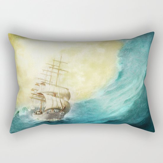 Through Stormy Waters Rectangular Pillow