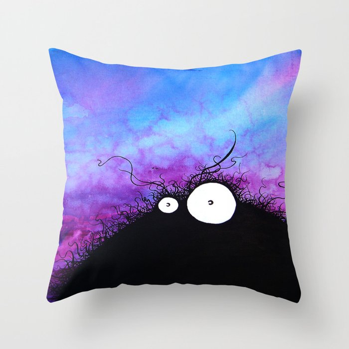 The Creatures From The Drain painting 11 Throw Pillow