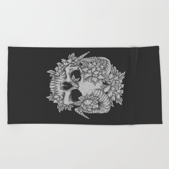Japanese Skull Beach Towel