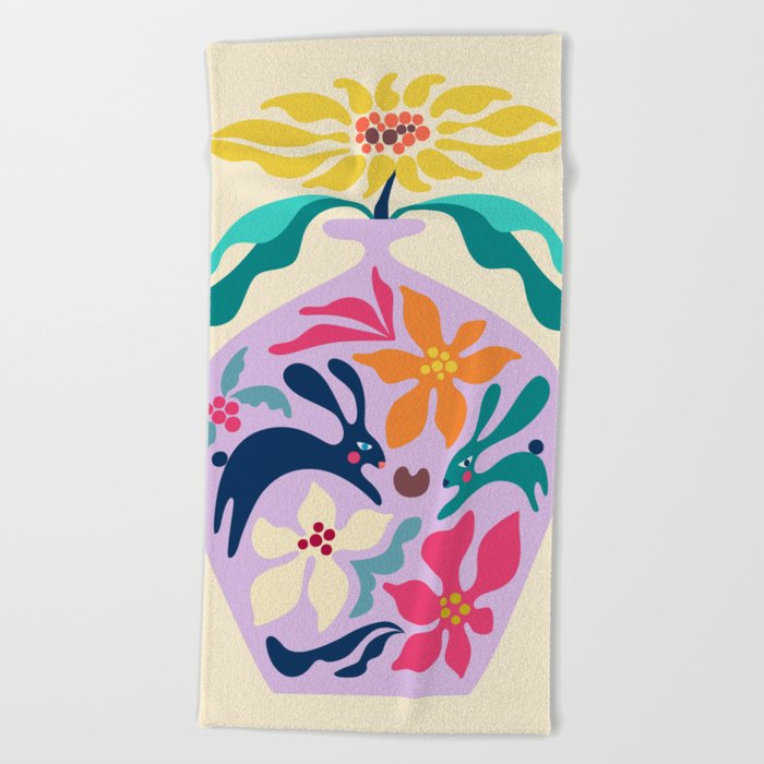 Modern Sunflower Beach Towel