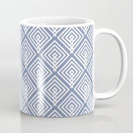 Blue Square Pattern Mug