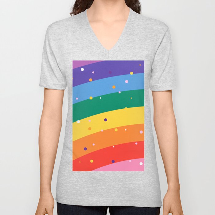 Rainbow Pride Aesthetic V Neck T Shirt