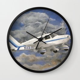 Soaring, Piper Cherokee Airplane Wall Clock