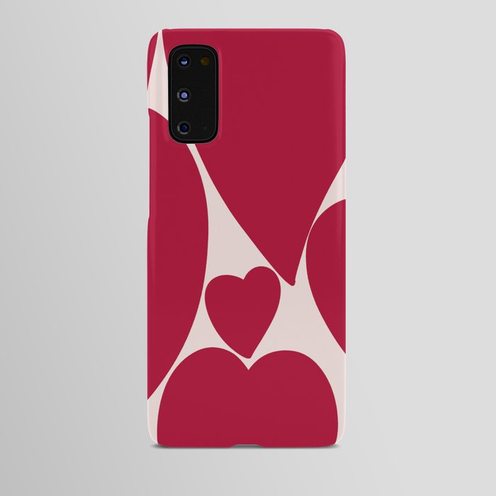 Red Hearts Swirling in Lava Lamp  Android Case