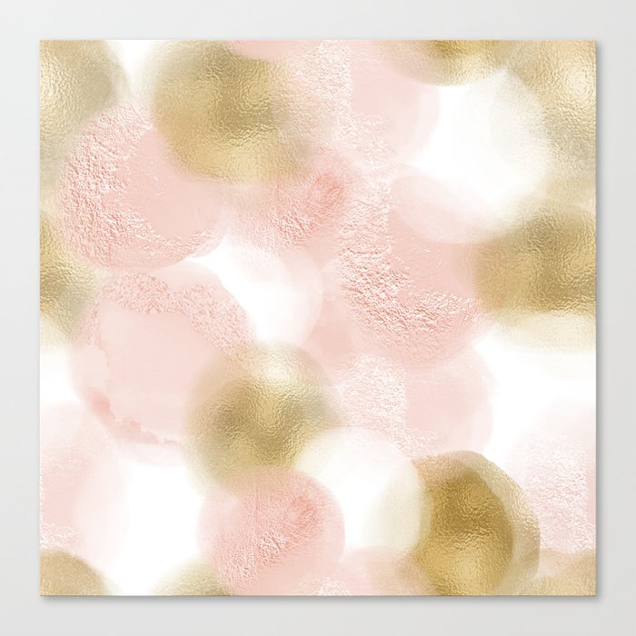 Rose Gold and Gold Blush Canvas Print