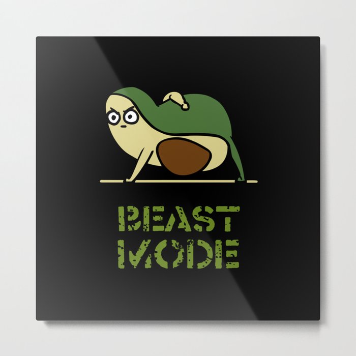 Beast Mode Avocado Metal Print
