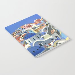 Santorini Greece Oil Painting Notebook