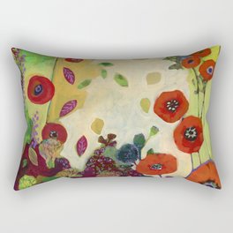 The Unexpected Poppies Rectangular Pillow