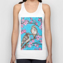Spring Sparrows and Cherry Blossoms Tank Top