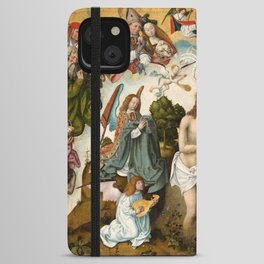 The Baptism of Christ by Master of the Saint Bartholomew Altar iPhone Wallet Case