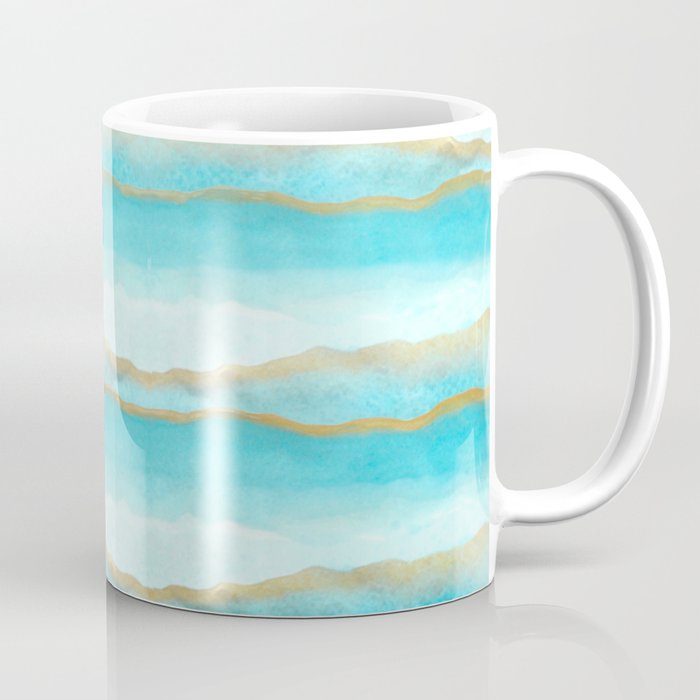 Gold and blue sea Coffee Mug