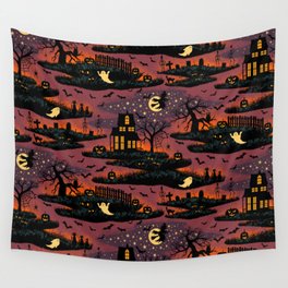 Halloween Night - Bonfire Glow Wall Tapestry