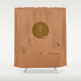 It Was All A Dream - Terracotta Shower Curtain