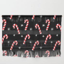 Candy Cane Pattern (black/red/white) Wall Hanging