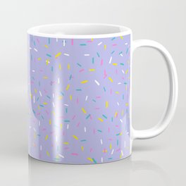 Colorful Sprinkles Small-Scale Pattern on Lavender Background  Mug