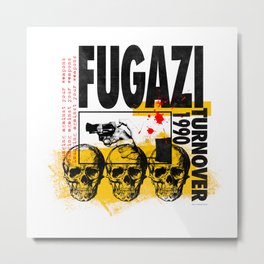 FUGAZI 1990 Metal Print | Pop Art, Black And White, Graphicdesign, Digitalcollage, Punk, Digital, Vintage, Popculture 