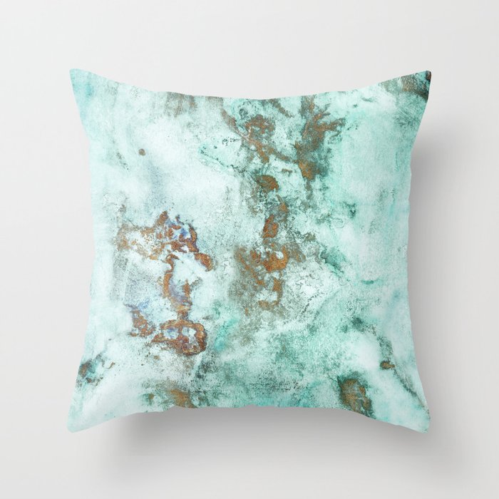 MARBLE - INKED INCEPTION - GOLD & ICE Throw Pillow
