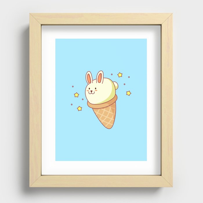 Bunny-lla Ice Cream Recessed Framed Print