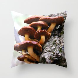Mushrooms Throw Pillow
