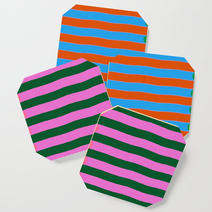 Funky Wooden Drink Coasters Society6