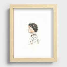 “A Study in Valentino Couture” Watercolor Painting Recessed Framed Print