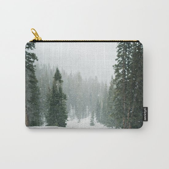 Snow Covered Forest Carry-All Pouch