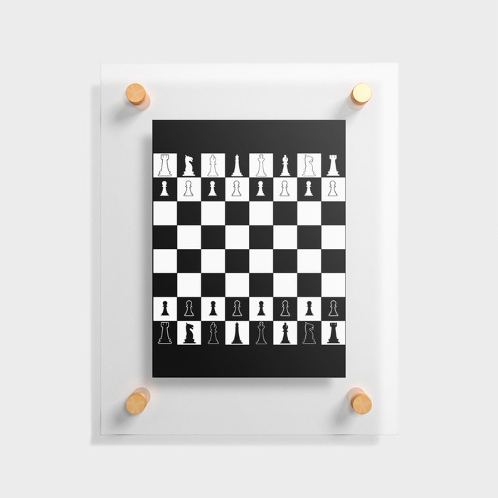 Chess Board Layout Floating Acrylic Print by HomeStead Digital