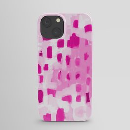 Zimta - pink abstract painting dots mark making canvas art decor iPhone Case