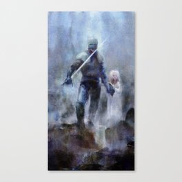 Knight and Girl Canvas Print