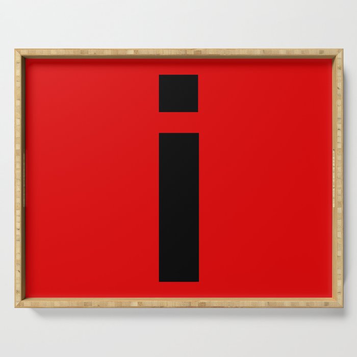 letter I (Black & Red) Serving Tray