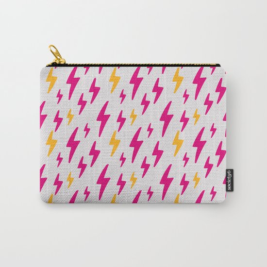 Retro Hand Drawn Lightning Pattern Carry-All Pouch