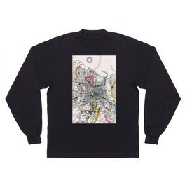 Rochester USA - Authentic City Map Collage Long Sleeve T-shirt