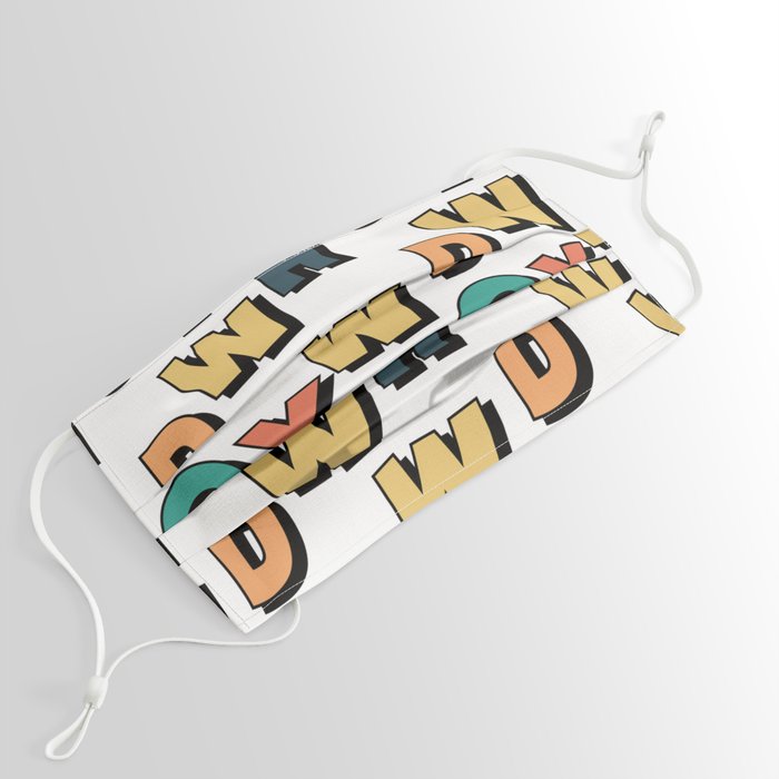 Howdy typography pattern Face Mask