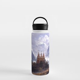 Gothic Cathedral among the mountains Water Bottle