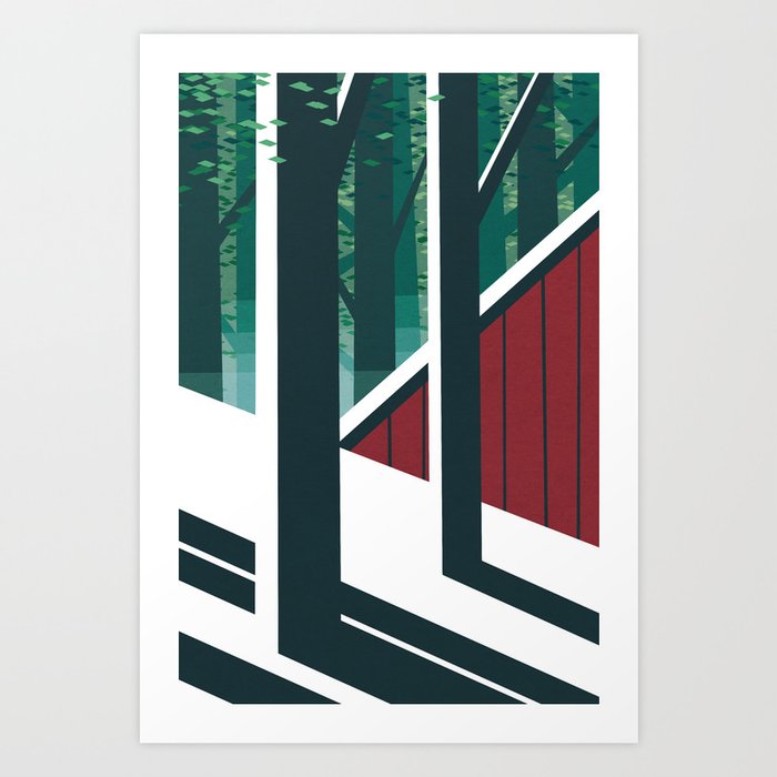 Discover the motif BEHIND THE BARN by Yetiland as a print at TOPPOSTER