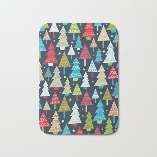Christmas Trees Bath Mat