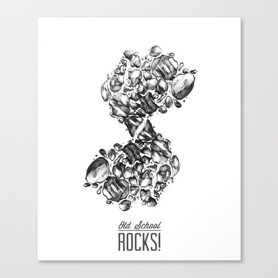 Old School Rocks (Classic Rock Version) Canvas Print