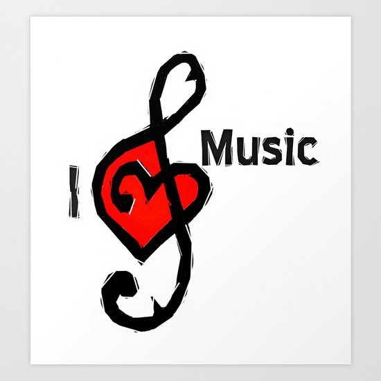 I love music Art Print