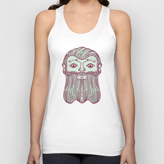Scrunched/Bearded Face Unisex Tank Top
