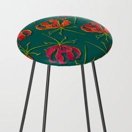 Lily Bloom Green Counter Stool