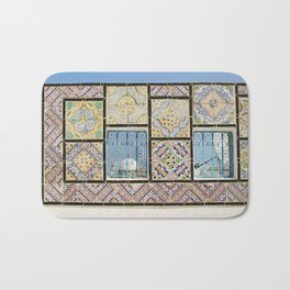 On a rooftop in Tunisia Bath Mat | Decorationforhotel, Roof, Mosque, Blue, Africa, Views, Photo, Tiles, Muslim, Sarasanchez 