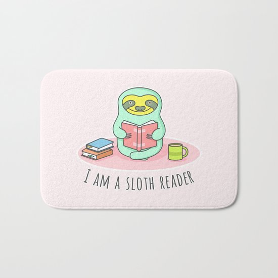 Reading Sloth Bath Mat