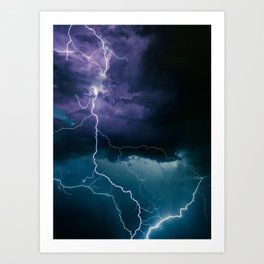 Lightning Strikes Art Print