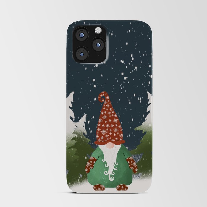 Winter Gnome Home iPhone Card Case