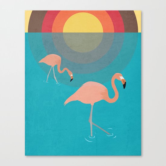 Flamingos Canvas Print