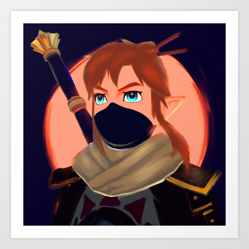 Legend Of Zelda Breath Of The Wild Link Painting Art Print