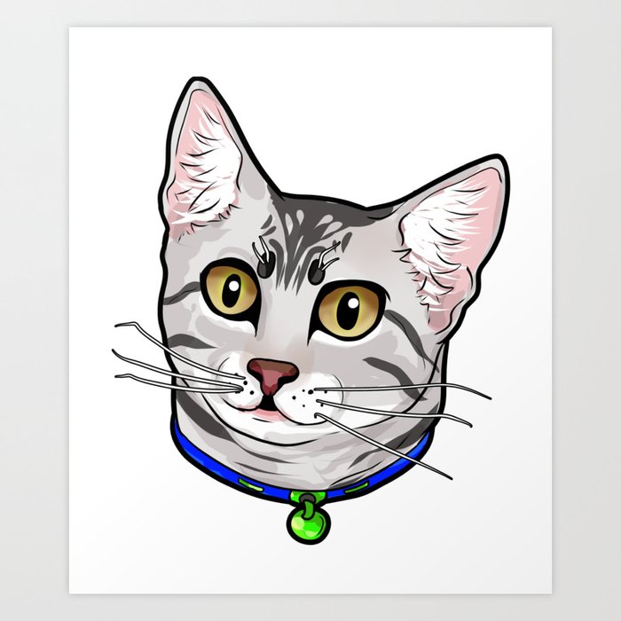 How To Draw A Cute Cartoon Cat Face