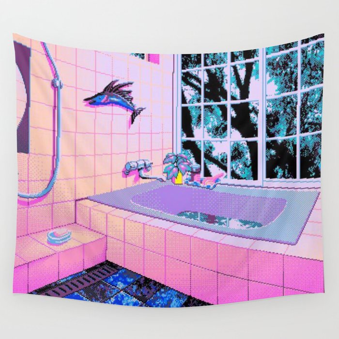 Tapestry discount in bathroom